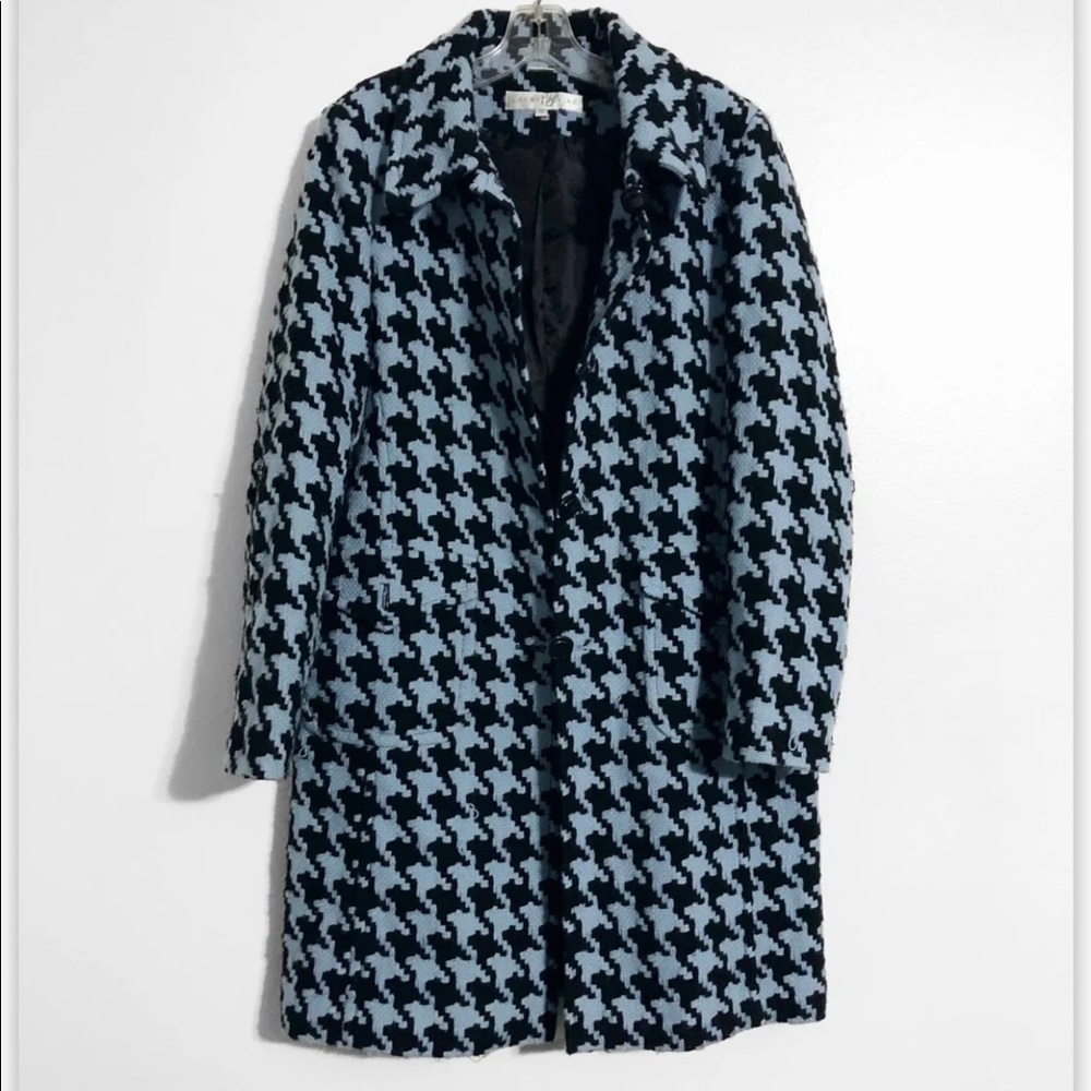 Larry Levine Vintage Houdstooth Womens Coat